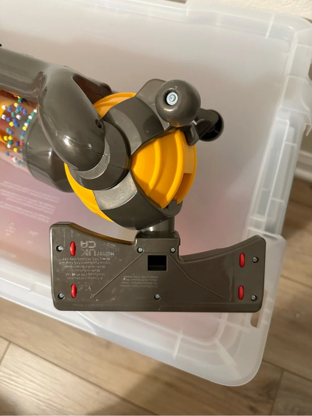 Casdon Dyson Yellow & Gray Upright Kids Toy Working Vacuum Cleaner